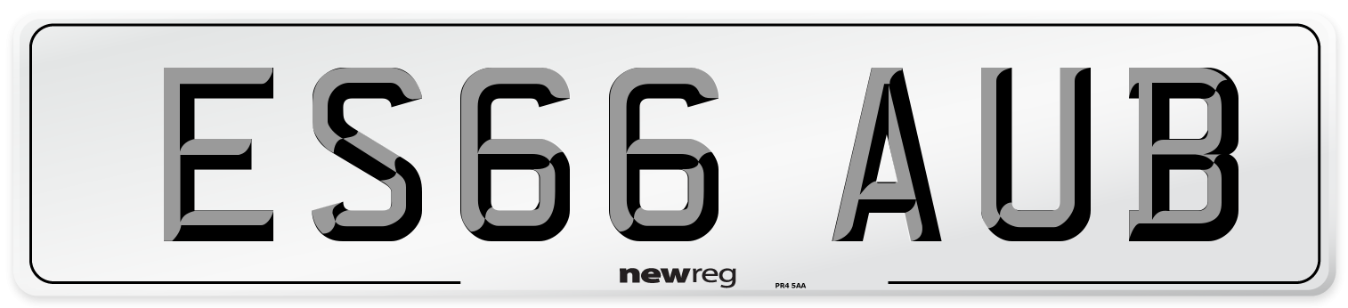 ES66 AUB Number Plate from New Reg